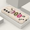 Moderne Kiss Lips Print Hülle für Samsung A57 A37 A27 A17 S26 Ultra S25 FE A56 A36 A26 A16 A55 A35 A25 A54 5G S21 S22 S23 S24 Plus Stoßfeste Abdeckung
