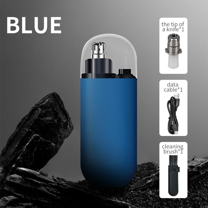 

Мини электрическая машинка для стрижки волос в носу перезаряжаемая мультикинетическая бритва 2-в-1 унисекс полностью автоматическая моющаяся бритва триммер для носа