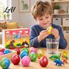 Novelty Toys for Classroom Prizes Dinosaur Advent Calendar with 24 Water Hatching Eggs Color Crack Grow Surprising Box Party Favors Dino Educational