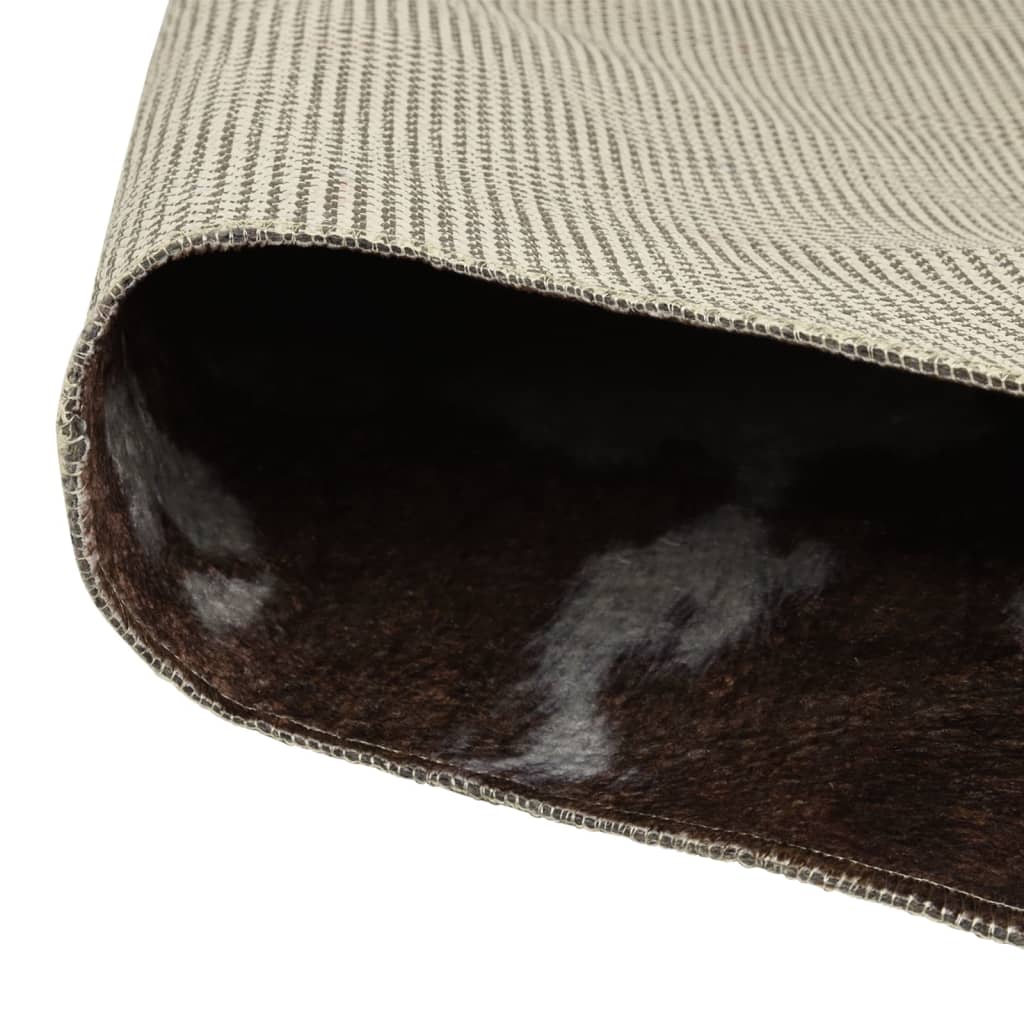 Rug Brown & White 120x170 cm Cow Pattern Washable
