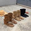 Bohemian New Summer Toe Leather High-top Roman Sandals Women's Inner Toe Heightening Short Cool Boots