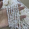 1String, Baroque White Natural Freshwater Pearls, Straight Hole Nugget Pearl Beads for Jewelry Making DIY Crafts Length 36cm)