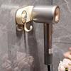 Wall Mounted Magnetic Hair Dryer Holder Non Perforated Hair Drier Storage Stand  Bathroom