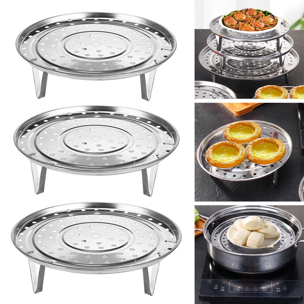 Grille De Cuisson Vapeur En Acier Inoxydable - Ø Environ 24 Cm - Pour Légumes, Boulettes, Buns - Lavable Et Amovible