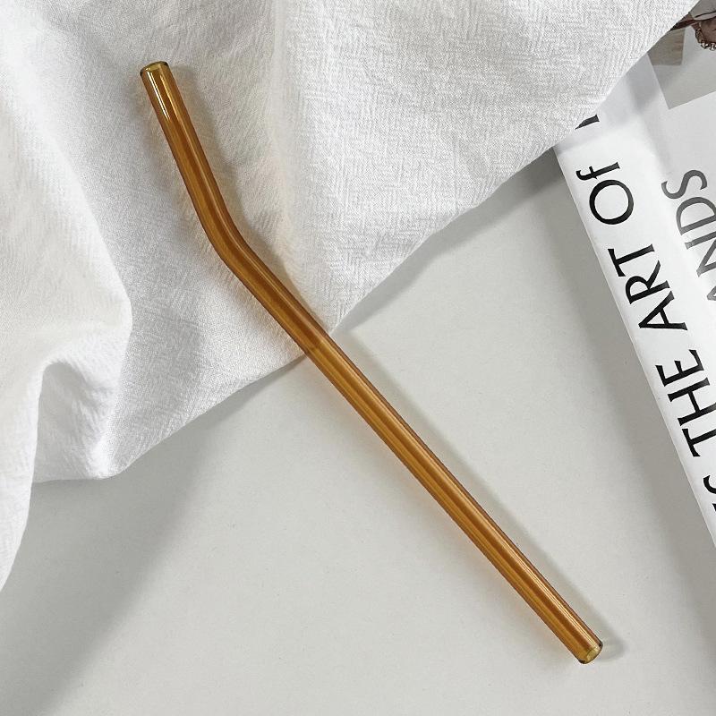 Reusable Eco Friendly Transparent Glass Straws Drinkware Accessory For Smoothies Cocktails Drinking