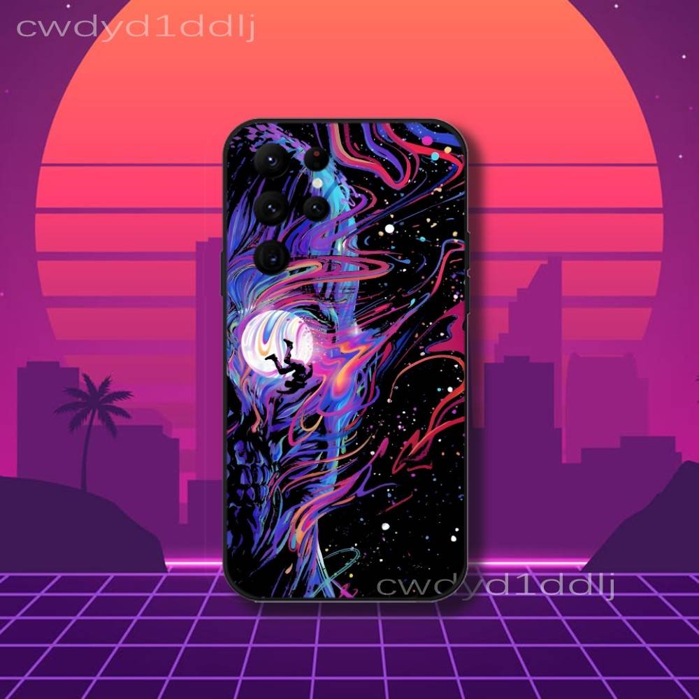 K-Kid Cudi Free Man On The Moon Phone Case For Samsung S10,S21,FE,S21 ,S26,S25,S24,S23,Ultra,S9,S22,Plus Black Shockproof TPU Samsung S23ULTRA5G