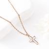 15mm Round Metal Cross Necklace with Mustard Seed, European-American Style, Stainless Steel Chain