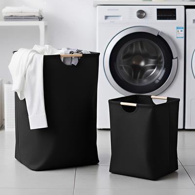 Foldable Laundry Basket,Extra Large Storage Hamper with Wooden Handles,Collapsible Organizer for Bathroom Bedroom Laundry Hamper