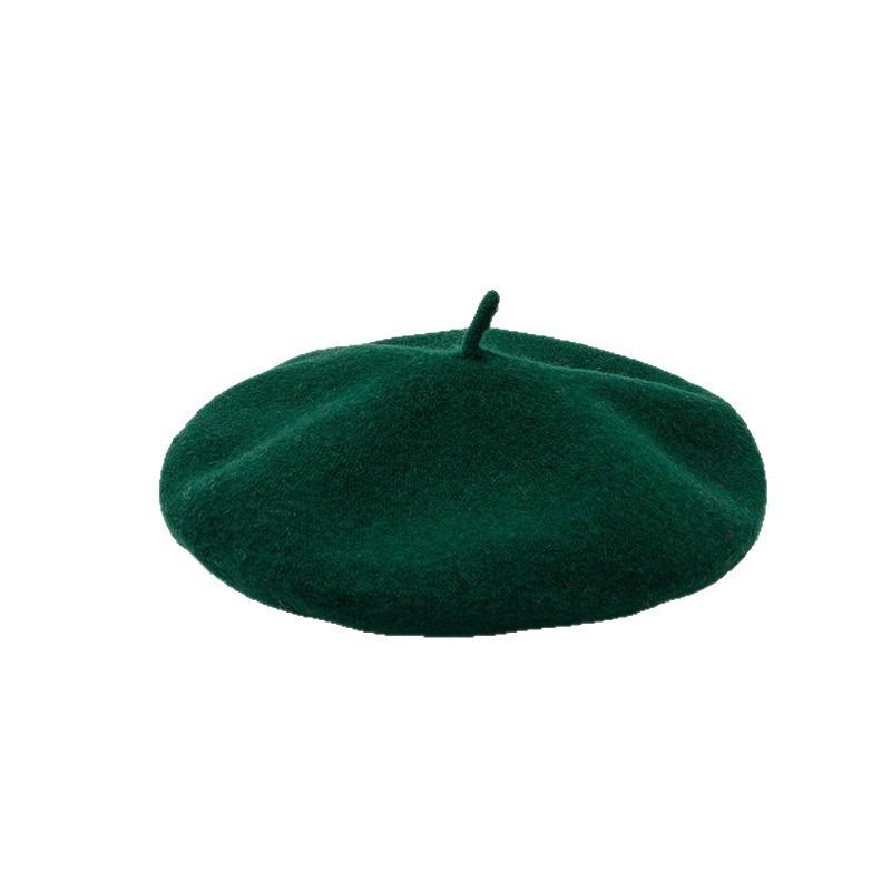 Woolen Beret Women's Autumn and Winter Vintage Versatile Fashion British Bud Painter Hat Tide