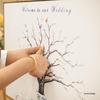 Signature Tree Fingerprint Frame: Creative Wedding & Graduation Check-in Board