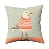 Vikama Whimsical Seagull Design Throw Pillow Cover Decorative Cushion Case For Sofa Bed