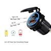 IP65 Waterproof 12-24V Car Charger Socket, PD QC3.0 Dual USB Type C Fast Charging Power Outlet with ON/OFF Switch for Motorcycle, Truck, RV, ATV, Boat