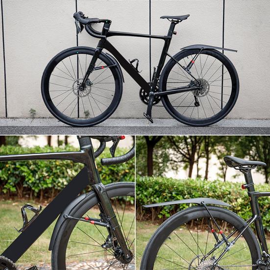 2Pcs Bicycle Fender Adjustable Lightweight Universal MTB Mountain Road Bike Front Rear Mud Splash Guard Mudflap Bike Accessories