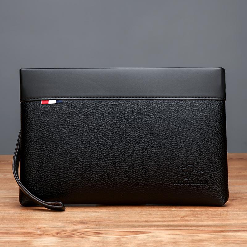 Durable Leather Clutch Bag Luxury Design Large Capacity Card Holder Handbag Multi-card Coin Purse Men Wallet For Men 26cmX16cmX2cm(S)