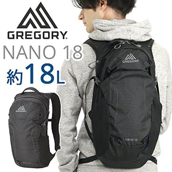 Gregory Nano 18 Hiking Daypack Obsidian Black 18L Lightweight Backpack