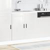 vidaXL Spülenunterschrank Porto Hochglanz-Weiß 80x46x81,5 cm