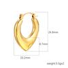 Fashion French Retro Style Stainless Steel Love Earrings Trend High Sense Temperament Women's 18K Plated Earrings