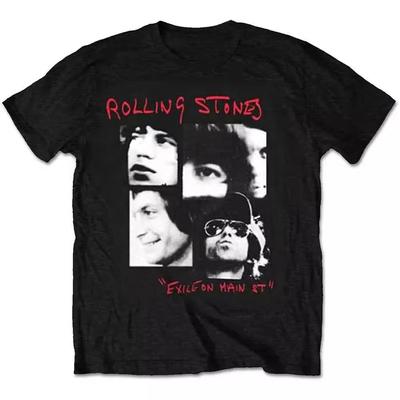 Street Fashion Rock Top Kurzarm 1962 Rolling Stones The Rolling Stones T-Shirt Amerikanisch Retro Punk Damen Rock Top T-Shirt