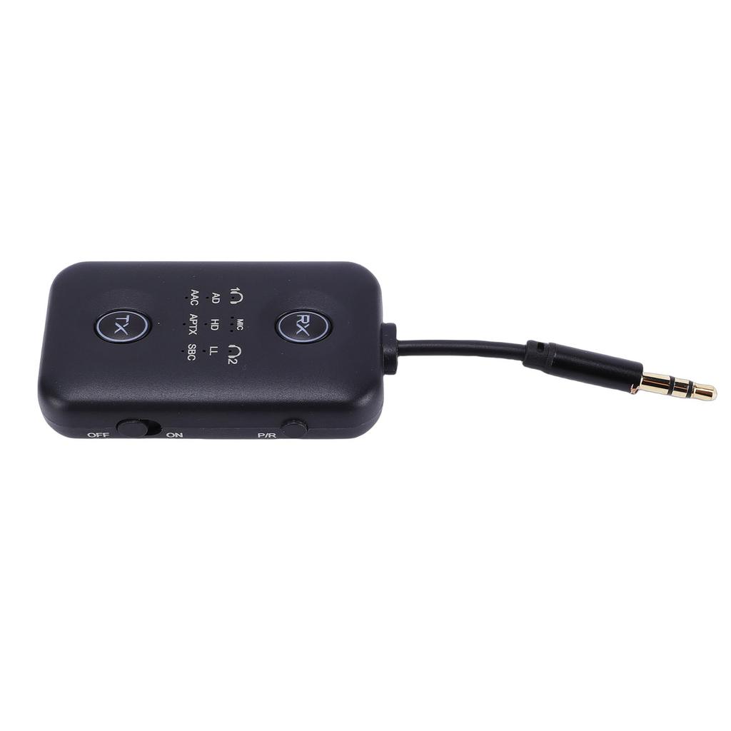 Bluetooth 5.4 Transmitter Receiver Wireless Audio Transmitter Adapter with Rotatable Audio Jack