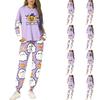 Women's Halloween Print Sweatshirt and Jogger Set Crewneck Relaxed Fit with Chest Pocket
