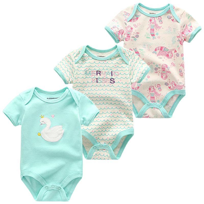 Baby Clothes Short Sleeve Cotton Baby Girl Clothes O-neck Cartoon Infantil Baby Boy Clothes Newborn Toddlers Jumpsuits Pajama Clothing Roupas De Bebe