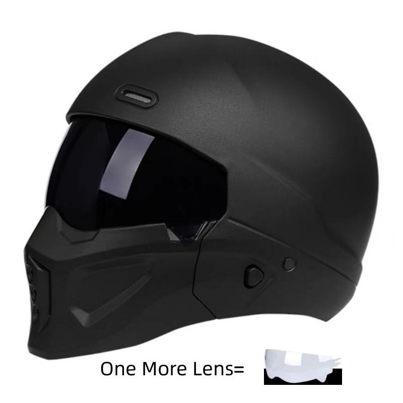2025 New Scorpion Helmet Retro Motorcycle Cascos Moto Locomotive Personality Multi-purpose Combination Half Open DOT Approved