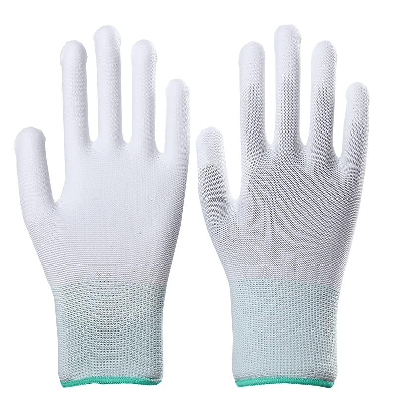 PU Antistatische Handschuhe - Atmungsaktiv, Abriebfest, Rutschfest, Getauchter Gummi, Finger- und Handflächenbeschichtet für Elektronikarbeiten