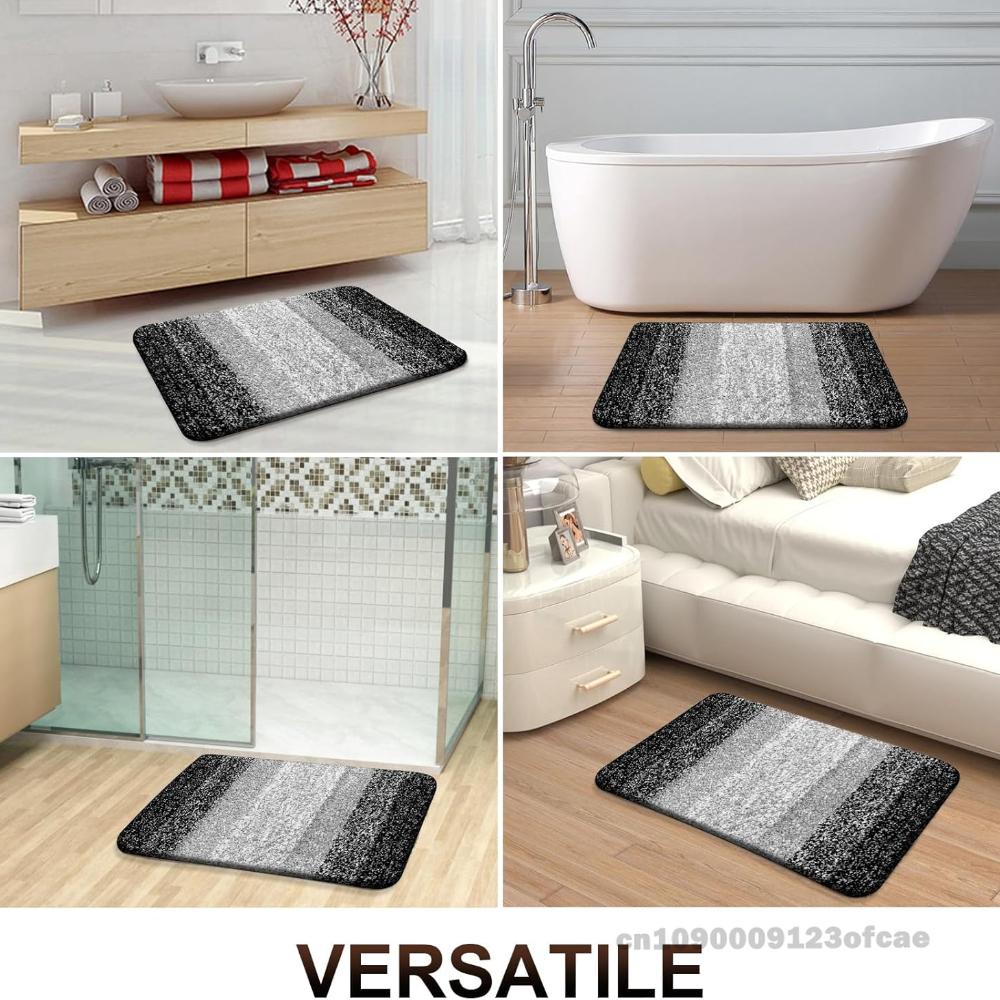Bathroom Rugs Mat Extra Soft Absorbent Microfiber Bath Rugs Rubber Backing Quick Dry for Bathroom Floor Tub and Shower