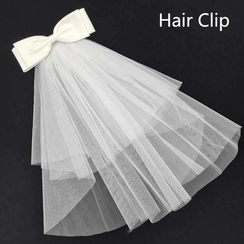 Bridal Woman Luminous Tulle Long Bachelorette Party Wedding  Ribbon Edge With Bowknot For Wedding Party