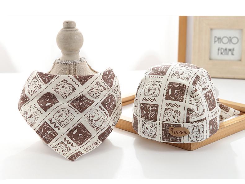 Infant Pirate Hat & Bib Set for 0-6 Months - Unisex Spring/Autumn Style