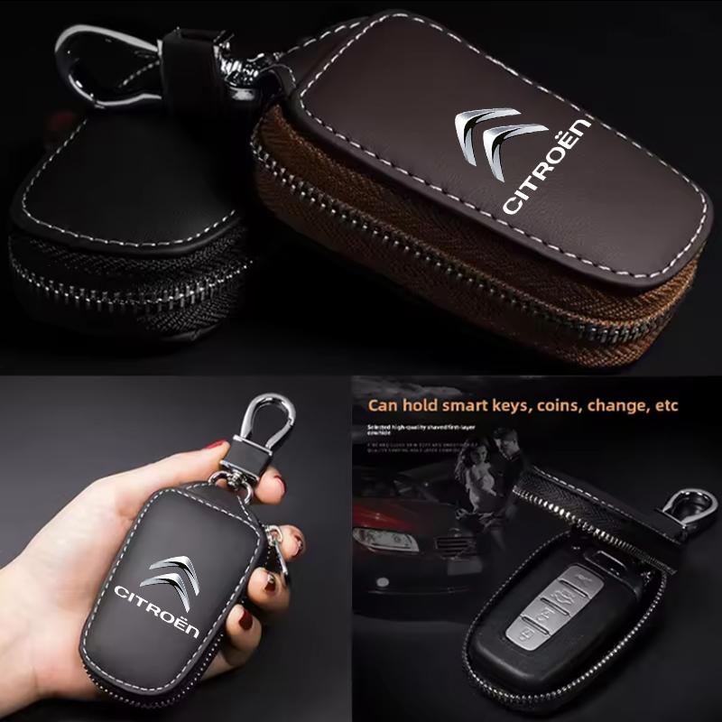 Portachiavi Auto Mini Tasca Portachiavi Custodia Portafoglio Borsa con Zip Per Citroen C1 C2 C4 C5 C3 C4L C8 Berlingo Xsara Picasso Accessori