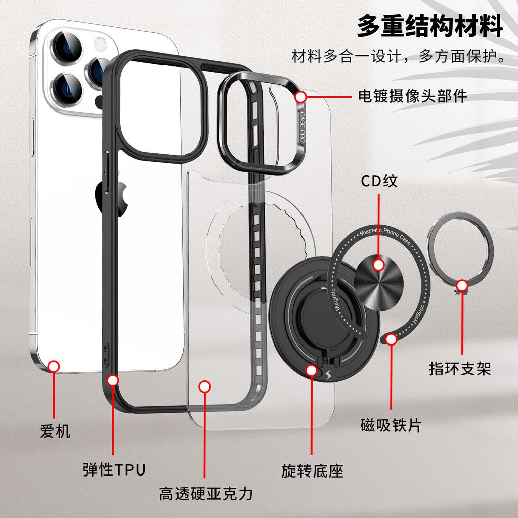 Applicable To Apple 11Promax Mobile Phone Case 111 Rotating Magnetic Bracket Wireless Charging iPhone11/11 Protective Case