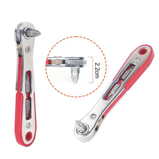 Yousheng Ratchet Wrench with Non-Slip Handle Double-Headed Design Compact Portable Forward Reverse Cross Elbow Flat Head Wrench