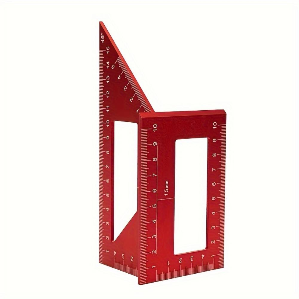 Precision Aluminum Square Ruler, Angle Ruler, Multi-Angle Measuring Tool - 45 °/90 ° Woodworking Ruler - High Precision Measuring Instrument