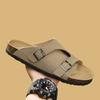 Slippers Summer Flip-Flops for Men Beach Slippers Brown Sandals Comfortable Soft Shoes Non-Slip Bathroom Shoes Men Slides