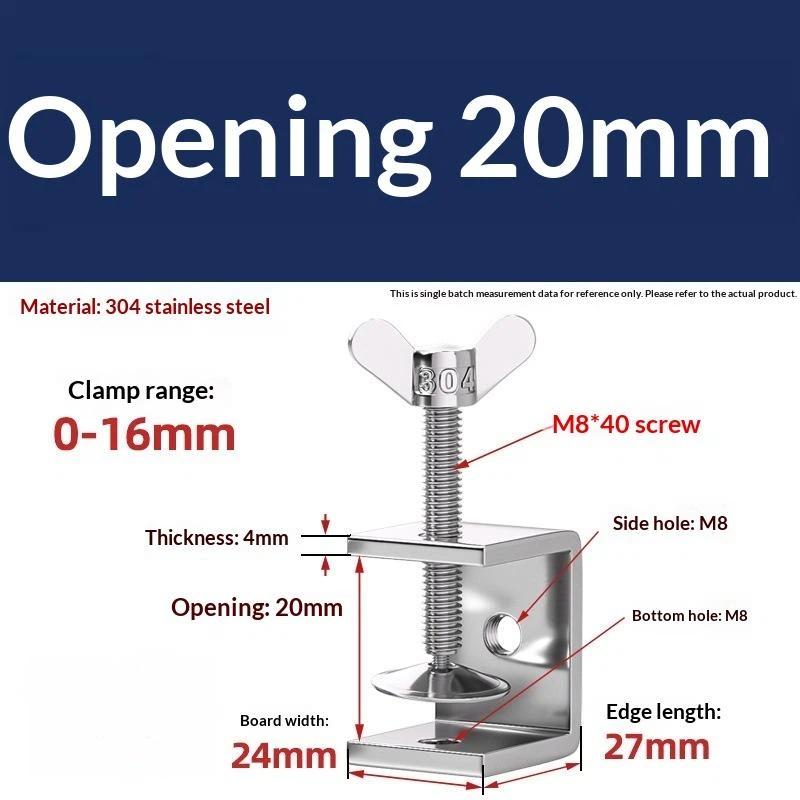 Galvanized Carbon Steel Tiger Clamp Multiple Shapes Open Height 20-130Mm Thickened Material Fixed Fixture Clamping Device
