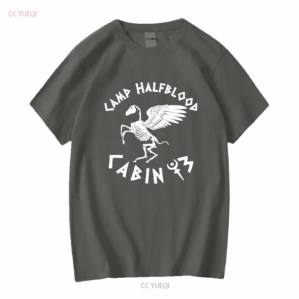 Camp Halfblood T-Shirt Hütte 13 Hades Nico Di Angelo Vintage-Waschung, modisch, dehnbar, Grafik, atmungsaktiv, leicht lässig, Herren