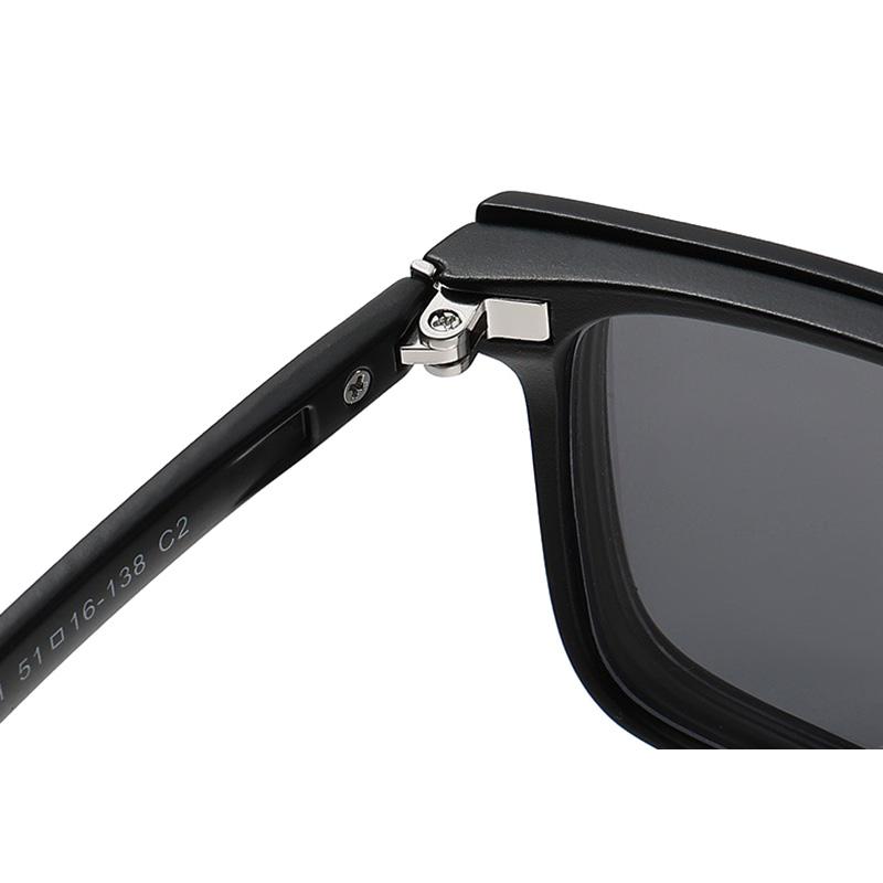 Lunettes de soleil 1/6 en 1 TR90 pour le cyclisme et le sport Montures de lunettes magnétiques à clipser Vintage Ensemble de lunettes de soleil tendance