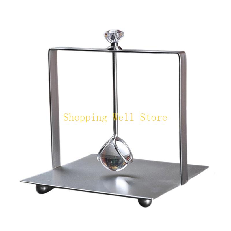 KX4B Elegant French Crystal Tissue Box Cover Rustproof Metal Construction Stable Windproof Base Tissue Dispenser