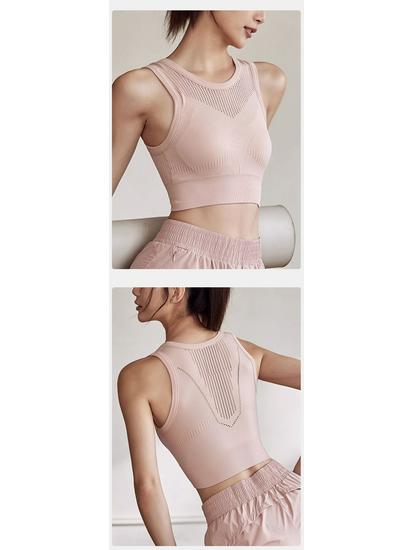 JOOMON High-End Women's Breathable Mesh Yoga Vest and Sports Bra