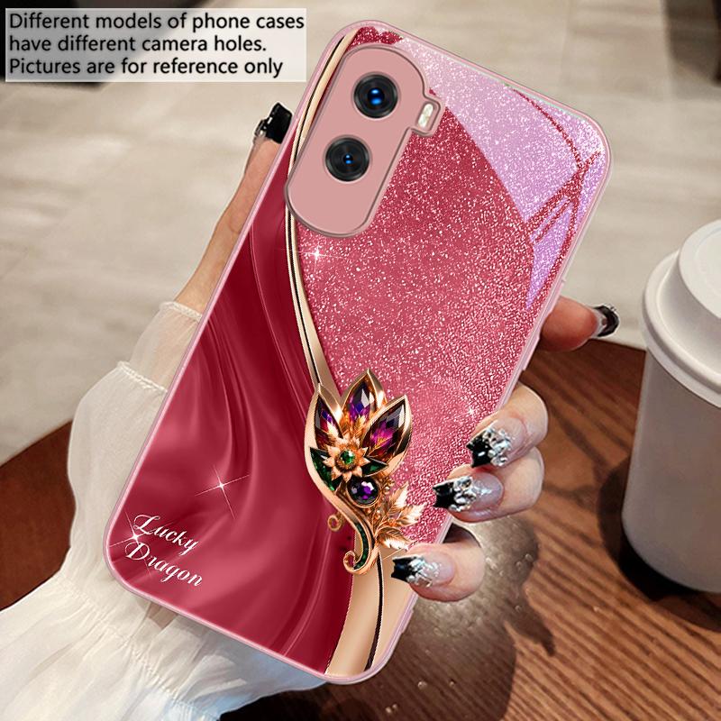 Colorful gemstone pattern For Honor 30 50 50SE 70 Pro 90 200 200Pro Magic 4 5 7 Lite X9c Smart X50i Plus X9 X30 Glass Phone Case