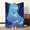 Süßer Cartoon L-LoliRock Wurf Weiche Flanelldecke Warm Knie Hautfreundlich Überwurf für Sofa Büro Bett Reisen Winter Übergröße