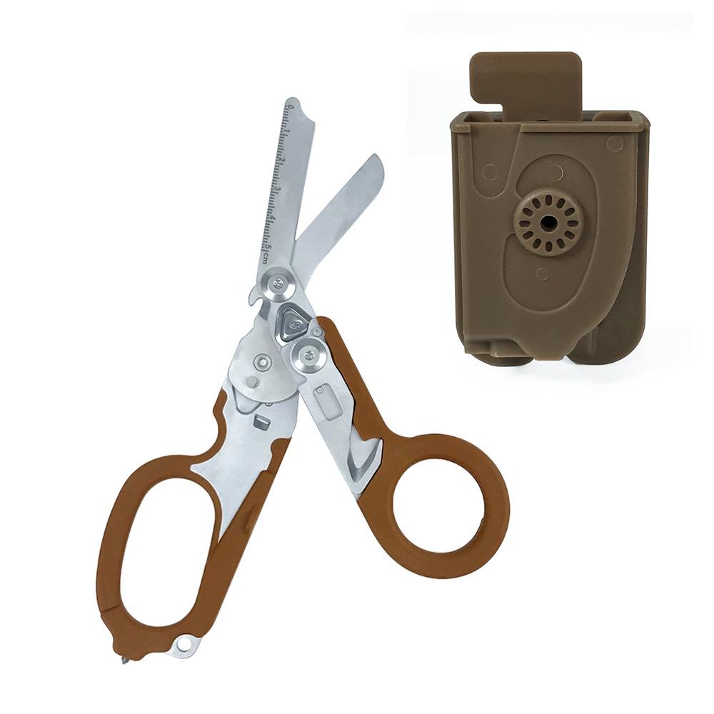Hot Selling Tactical Multifunction Scissor Raptors First Aid Expert Folding Scissors Outdoor Survival Tool Combination Gadget