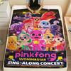 1PC Pinkfong Print Flannel Blanket, High Quality Comfortable for All Seasons, Home Decor, Warmth and Comfort, Perfect for Christmas Gifts112