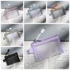 Cosmetic Bag Mesh Zipper Bag Card Bag Mini Coin Purse Creative Transparent Nylon Coin Bags  Girl