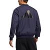 Adidas Future Icon Bomber Logo Print Fleece Lined Thermal Sports Pilot Jacket Men's Legend Ink GP0977