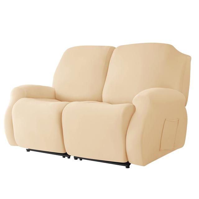 Husă pentru scaun reclinabil din poliester, 2/3/4 locuri, cu buzunar, pentru cameră de zi, pentru fotoliu pentru relaxare, husă pentru canapea reclinabilă