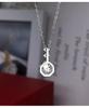 Sterling Silver Simulated Moissanite Snowflake Pendant Necklace for Women - Elegant Fashion Jewelry
