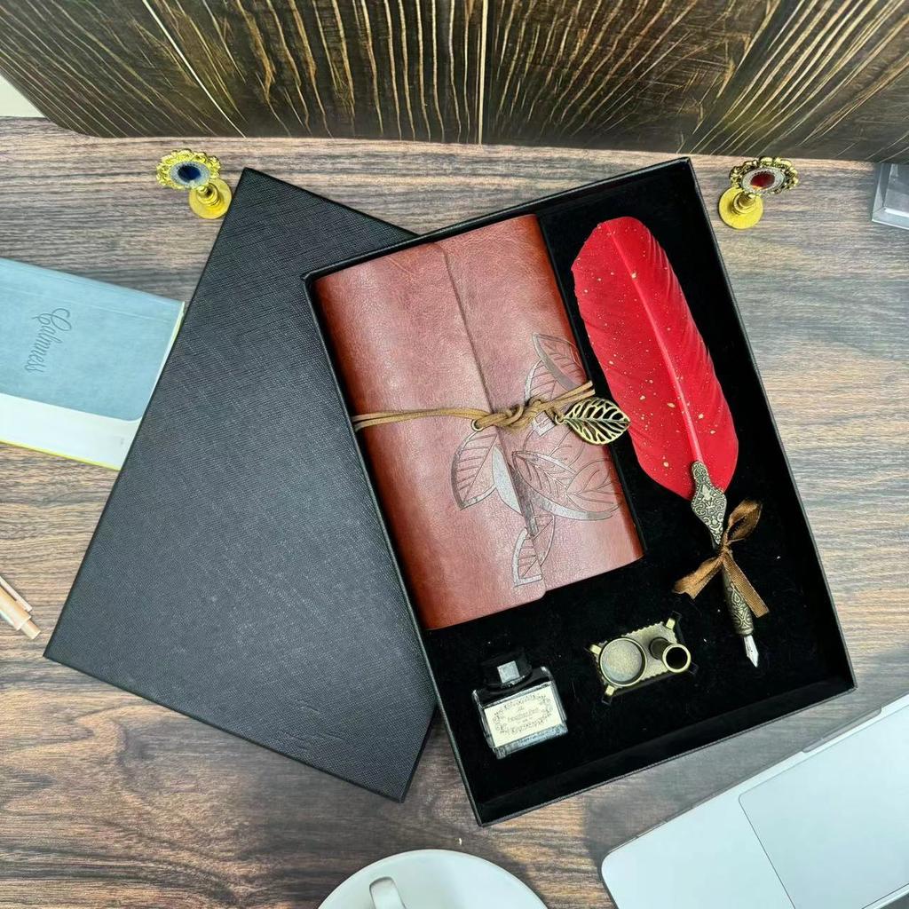 Dipping Pen Retro Gold Sprinkler Quill Pen British Water Dipping Pen Gift Box Set 100 Optional Business Gifts