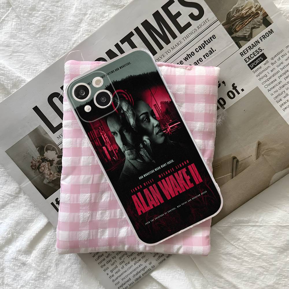 Horror Game A-Alan W-Wake Anime Phone Case For IPhone 16 15 14 13 12 Mini 11 Pro XS Max X XR SE 6 7 8 Plus Soft Silicone Cover